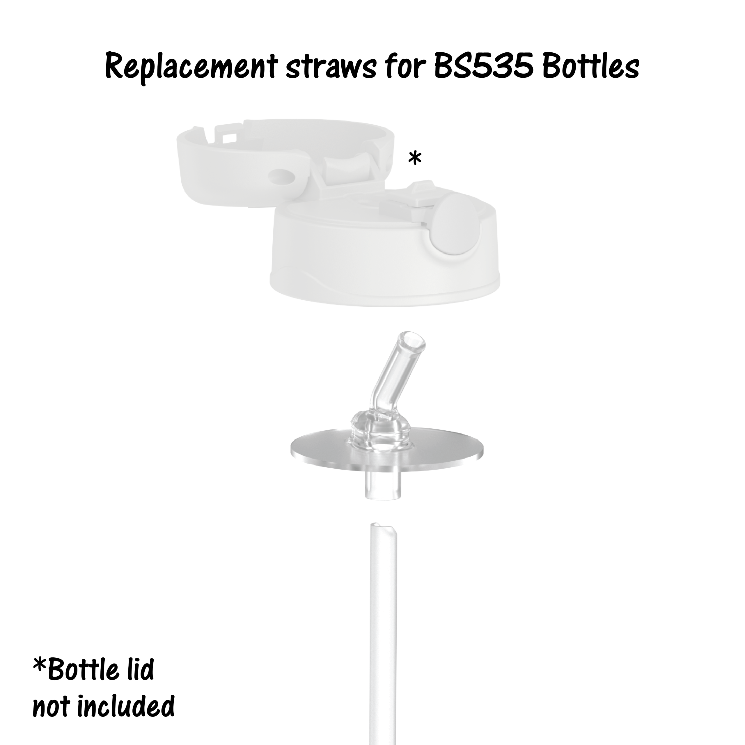 10oz THERMOS? KIDS BOTTLE REPLACEMENT STRAWS 2-PACK - Image 2