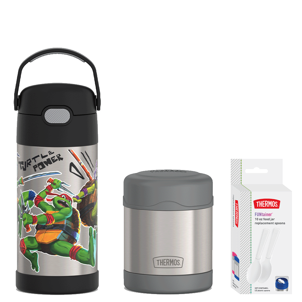 12oz Teenage Mutant Ninja Turtles Water Bottle & 10oz Food Jar