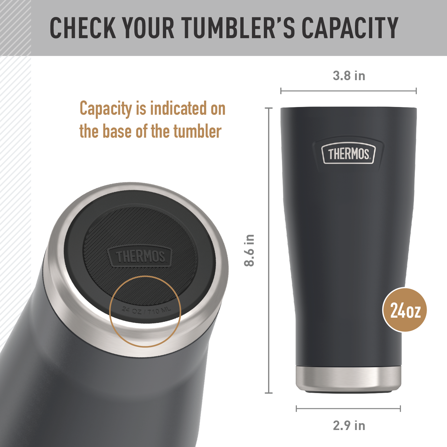 24oz ICON? TUMBLER TWIST LOCK - REPLACEMENT LID - Image 4