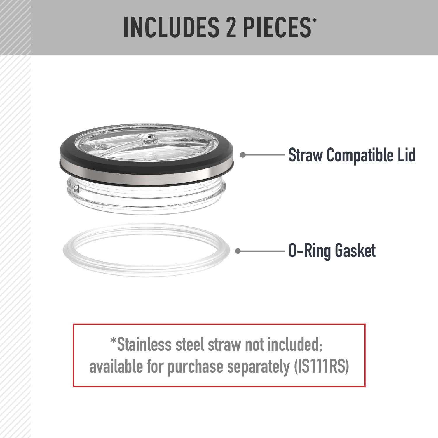 24oz ICON? COLD TUMBLER - REPLACEMENT LID - Image 2