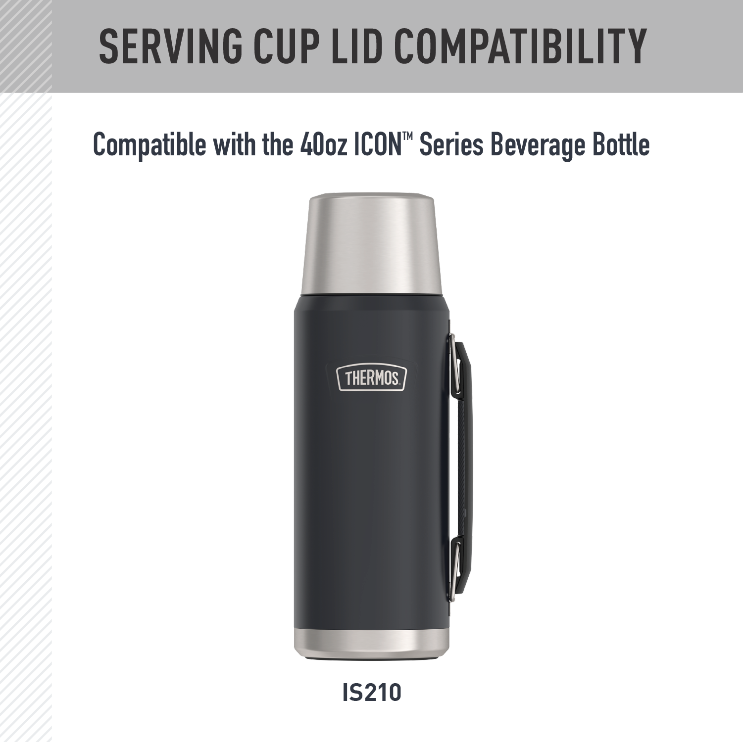 40oz ICON? BEVERAGE BOTTLE - REPLACEMENT SERVING CUP LID - Image 3