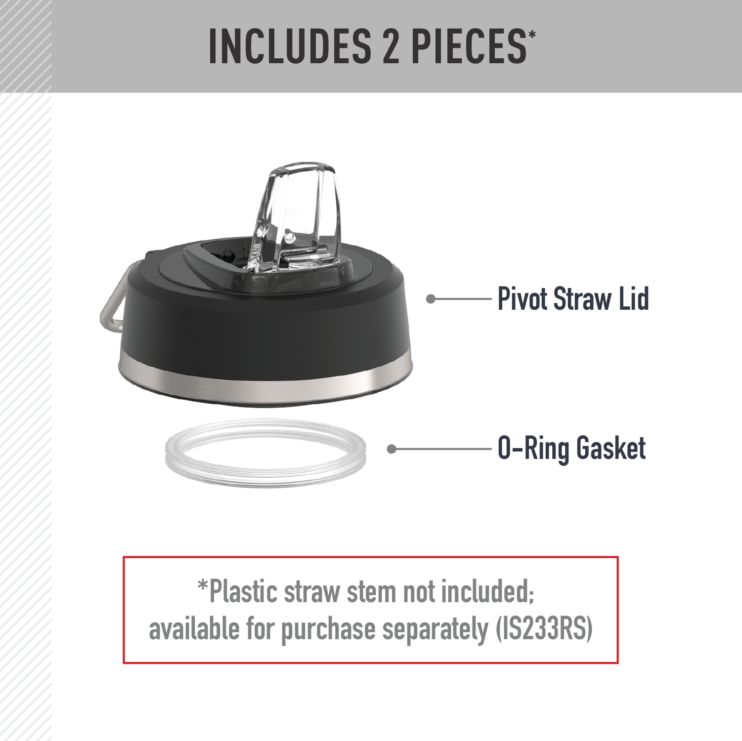 32oz ICON? WATER BOTTLE - REPLACEMENT STRAW LID - Image 3