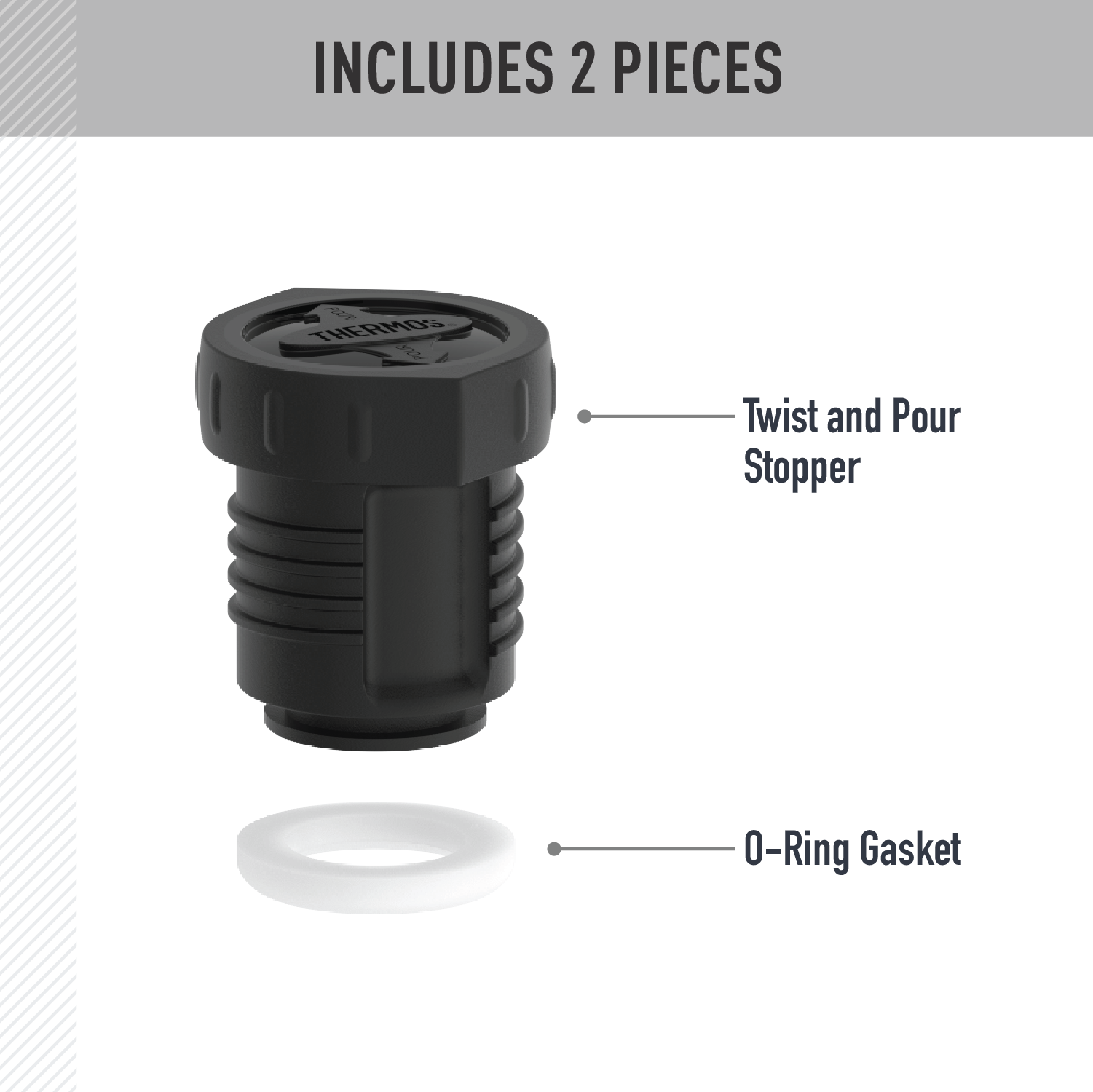 40oz STAINLESS KING? BEVERAGE BOTTLE - REPLACEMENT STOPPER - Image 2