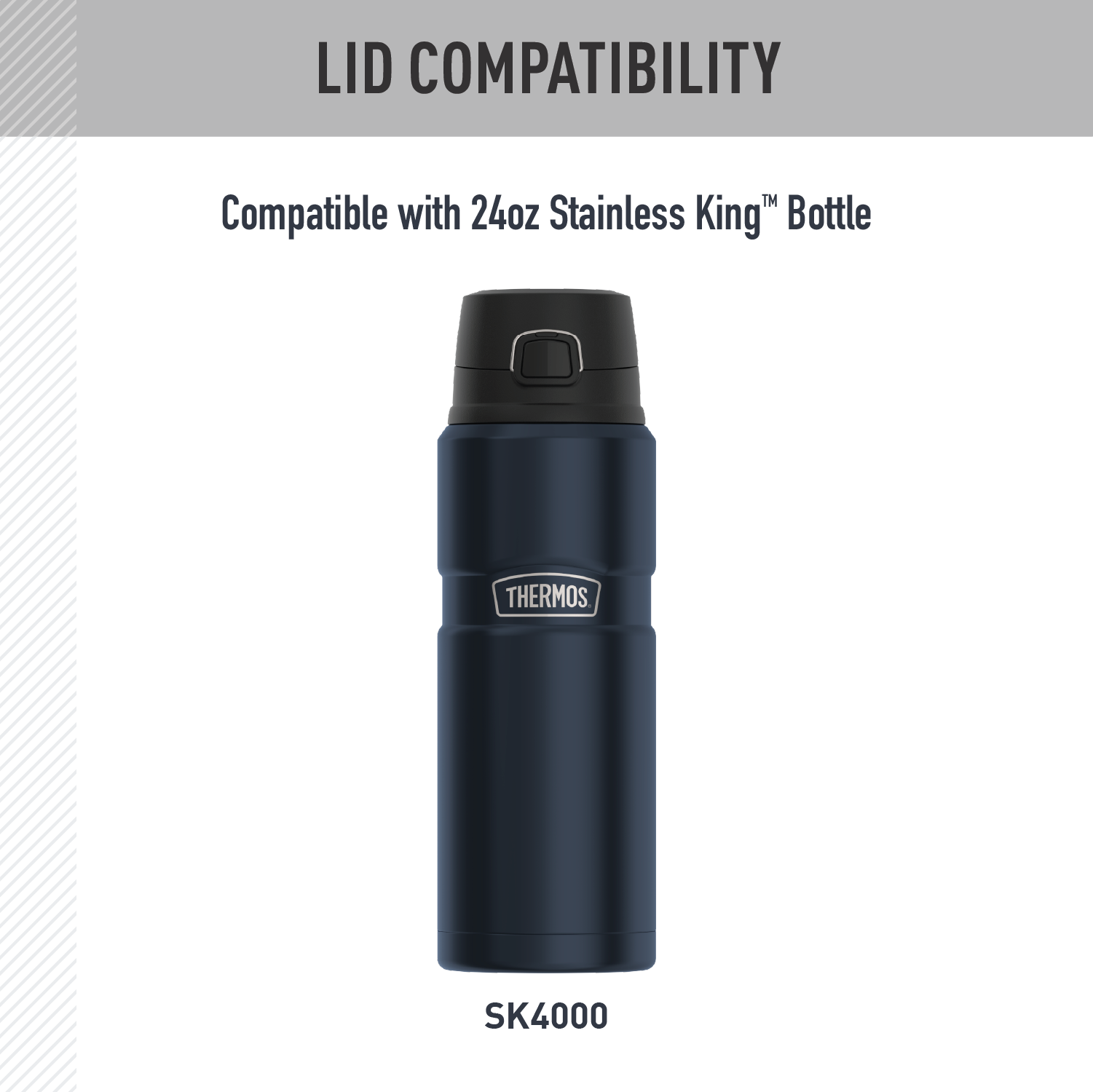 24oz STAINLESS KING? DIRECT DRINK BOTTLE - REPLACEMENT LID - Image 4