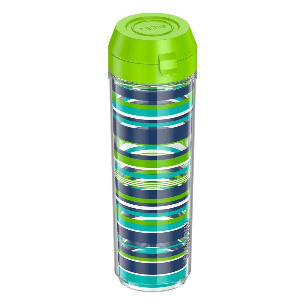 24oz DOUBLE WALL WATER BOTTLE NAVY STRIPES - Image 2
