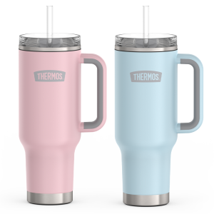 40oz Cup Holder Mug - Sunset Pink & Glacier