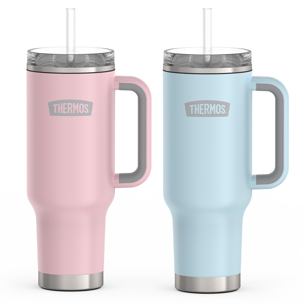 40oz Cup Holder Mug - Sunset Pink & Glacier