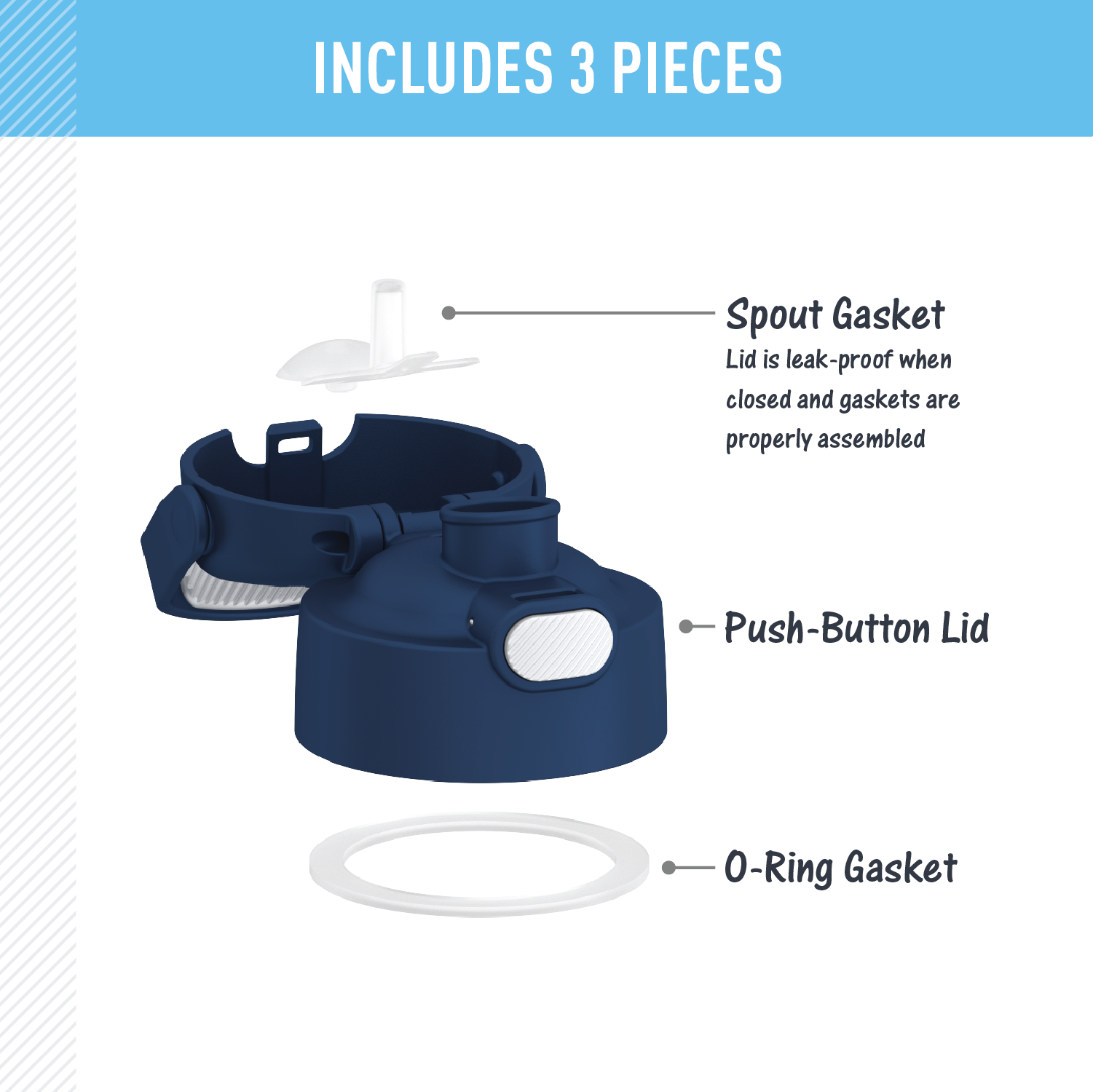 FUNTAINER? WATER BOTTLE - REPLACEMENT SPOUT LID - Image 16