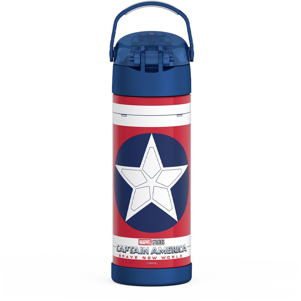 16oz FUNTAINER? WATER BOTTLE CAPTAIN AMERICA - Image 2