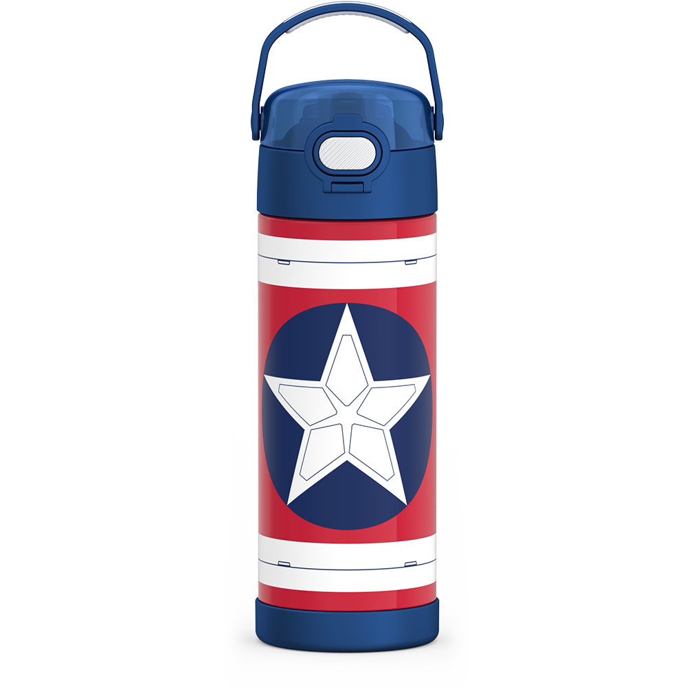 16oz FUNTAINER? WATER BOTTLE CAPTAIN AMERICA - Image 3