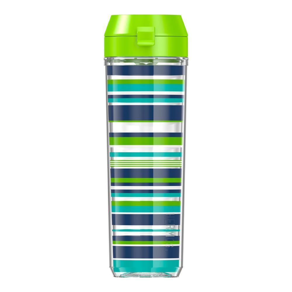 24oz DOUBLE WALL WATER BOTTLE NAVY STRIPES - Image 3